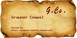 Grauner Csepel névjegykártya